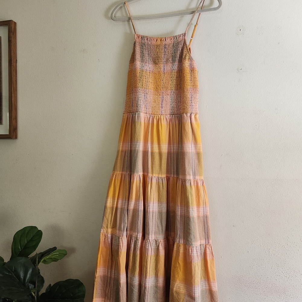Universal Thread Orange Tiered Smocked Sundress - Picture 2 of 4